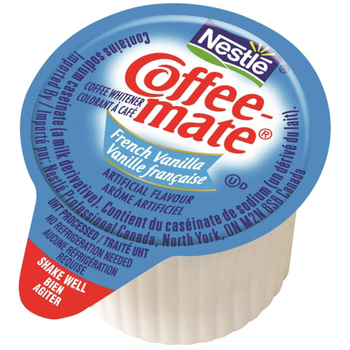 Nestle® Coffee-mate® Liquid Creamer, French Vanilla Flavor, 11ml Single Serve Mini Cups, 180/Box